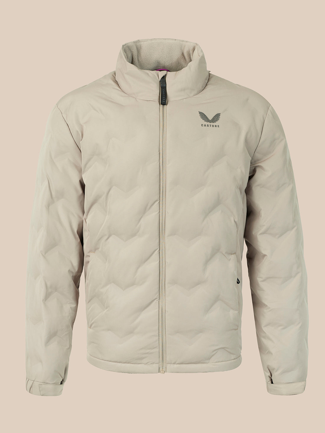 Men's Padded Jacket - Taupe - Taupe
