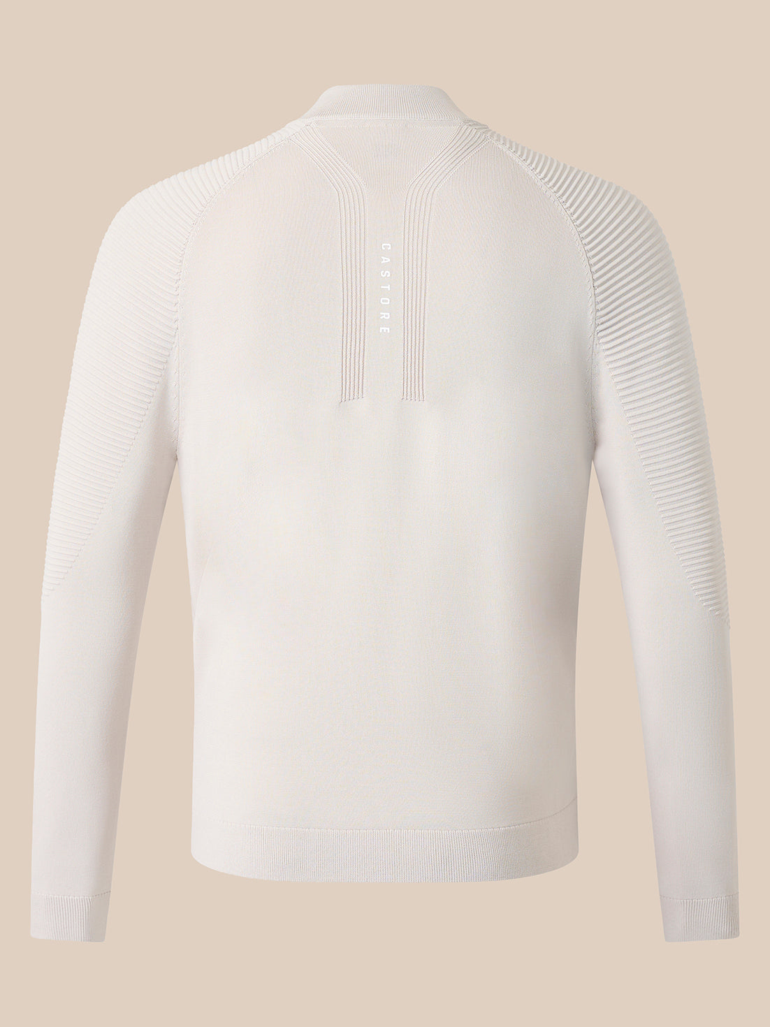 Men's Golf Long Sleeve Quarter Zip Top - Cream