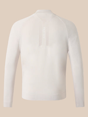 Men's Golf Long Sleeve Quarter Zip Top - Cream