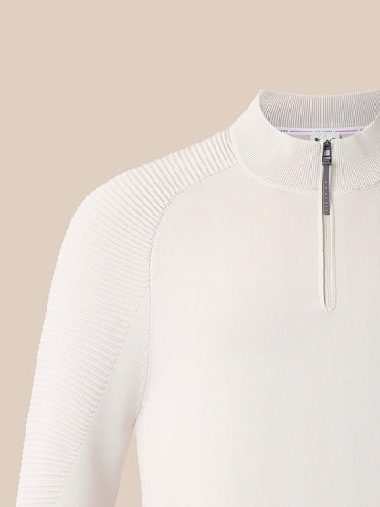 Men's Golf Long Sleeve Quarter Zip Top - Cream