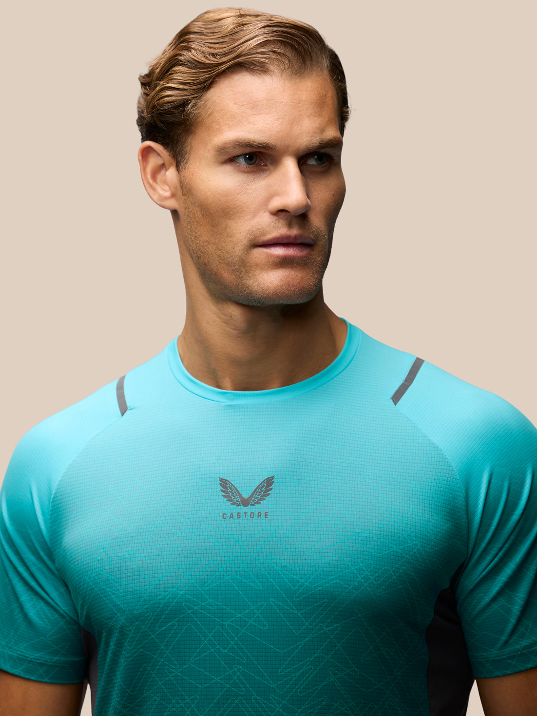 Men's Apex Short Sleeve Geometric Print T-Shirt - Teal - Teal