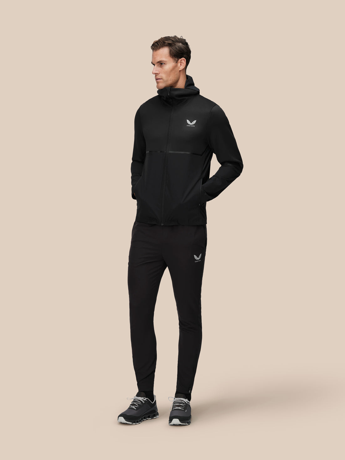 Men's Slim Fit Thermo Woven Jogger - Black - Black