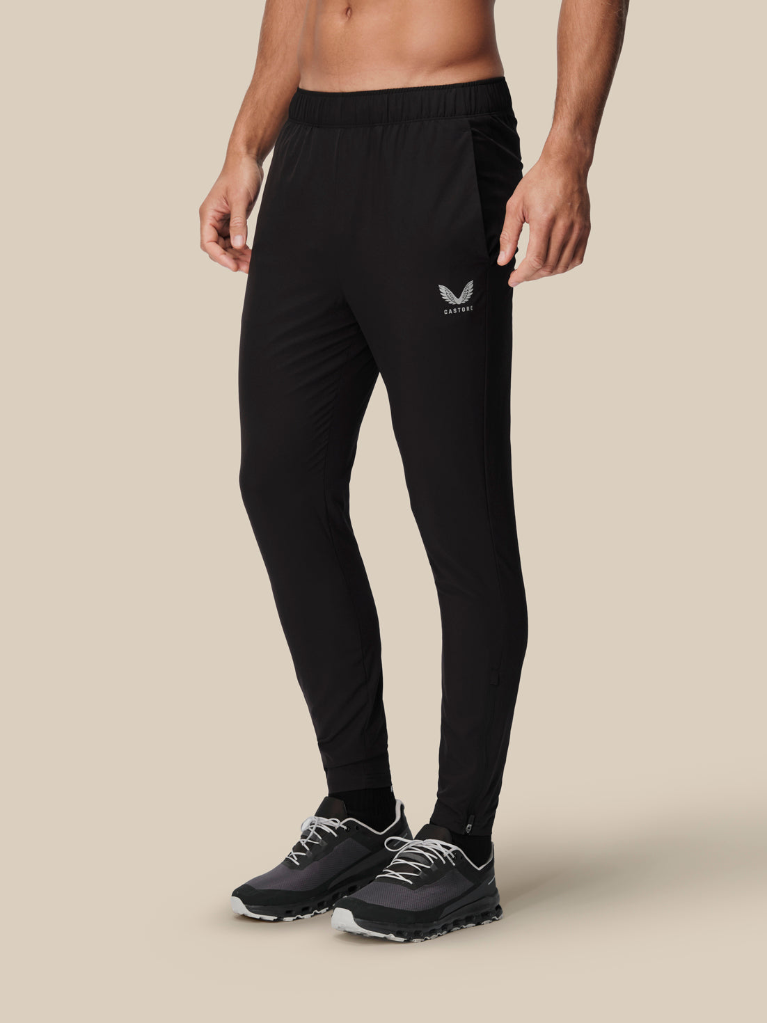 Men's Slim Fit Thermo Woven Jogger - Black - Black