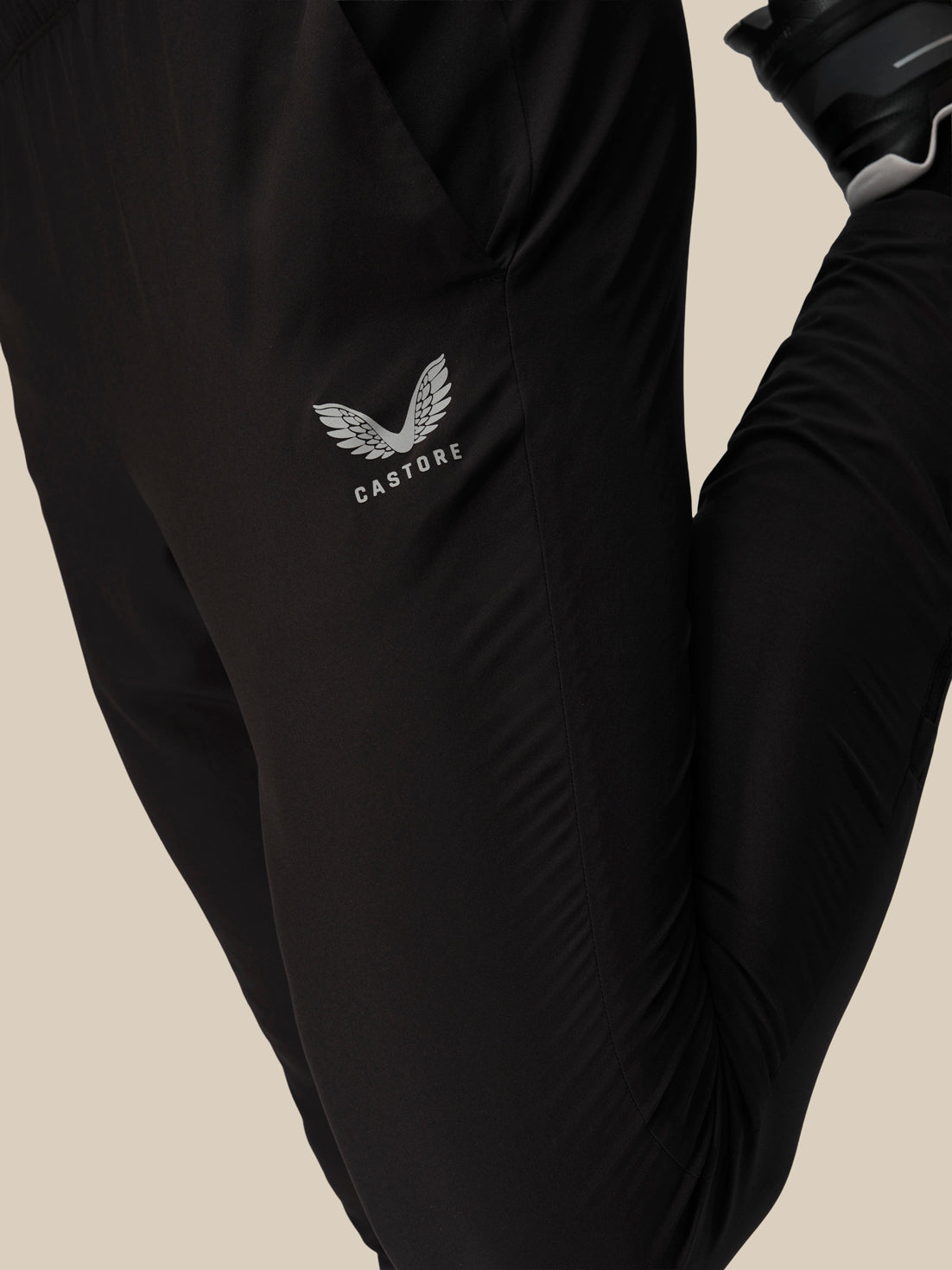 Men's Slim Fit Thermo Woven Jogger - Black - Black