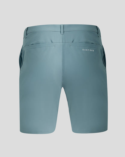 Gray shorts with 'CASTORE' branding on a light gray background