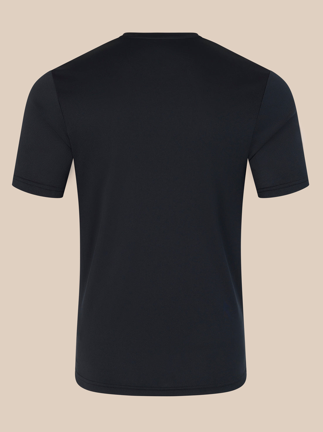 Black t-shirt on a beige background