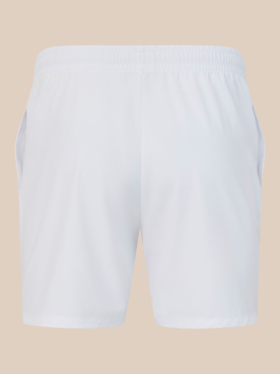 White shorts on a beige background