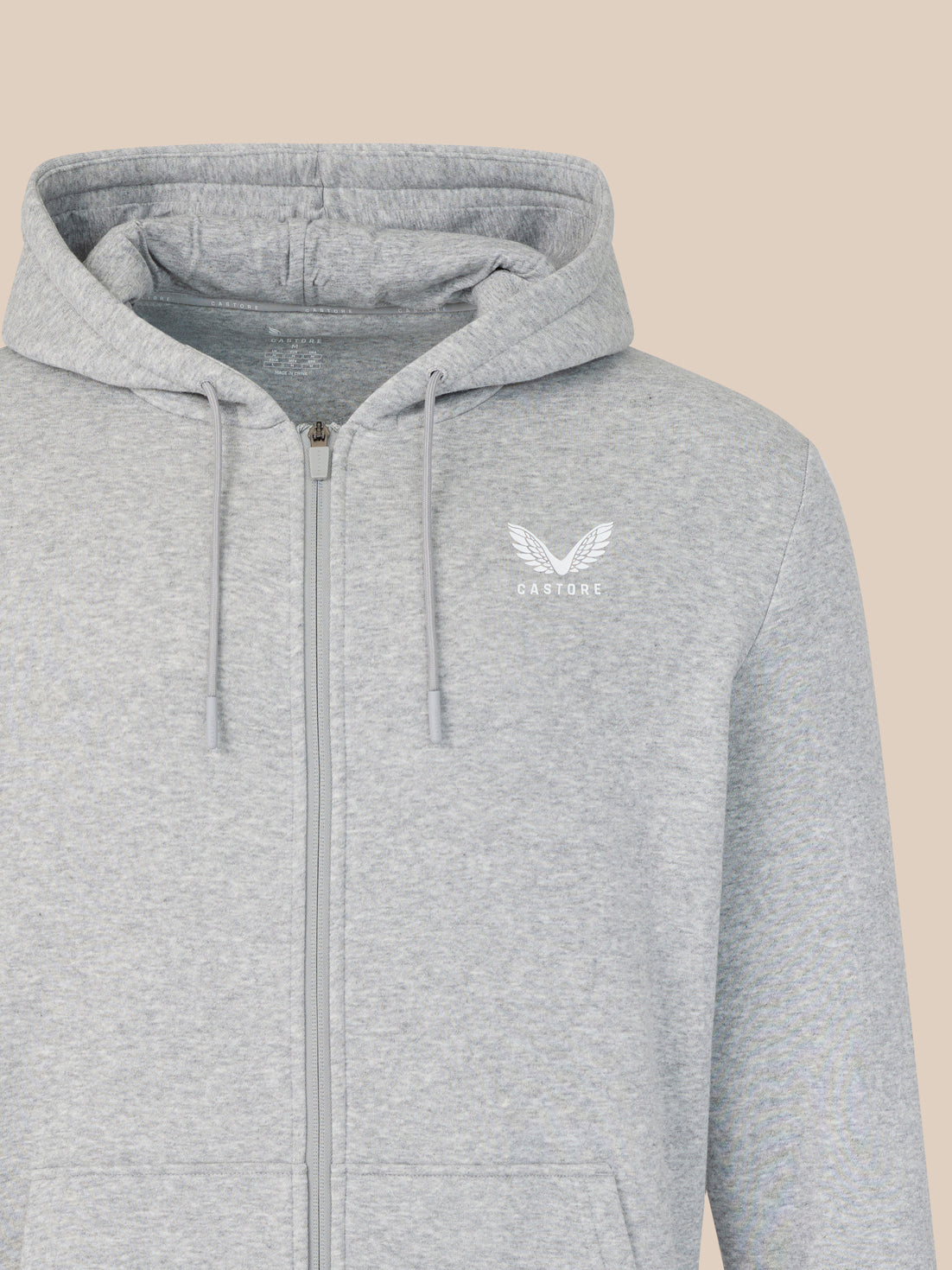 Men's Long Sleeve Full Zip Hoodie - Grey - Grey