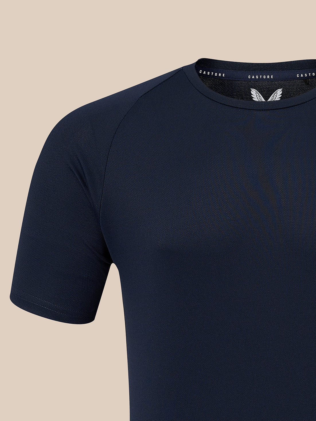 Black t-shirt on a light gray background