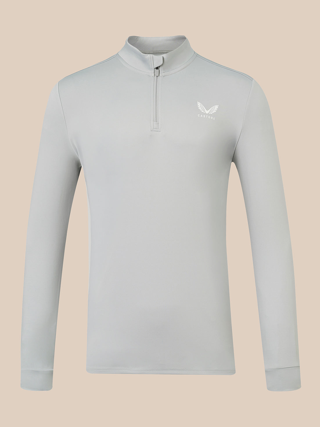 Men's Long Sleeve 1/4 Zip Training Midlayer Top - Grey - Grey
