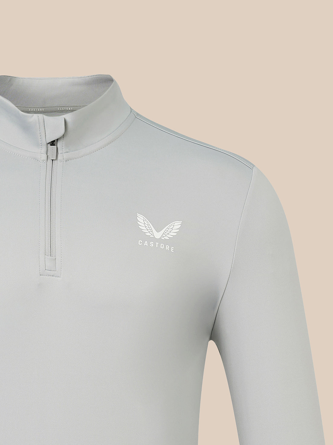 Men's Long Sleeve 1/4 Zip Training Midlayer Top - Grey - Grey