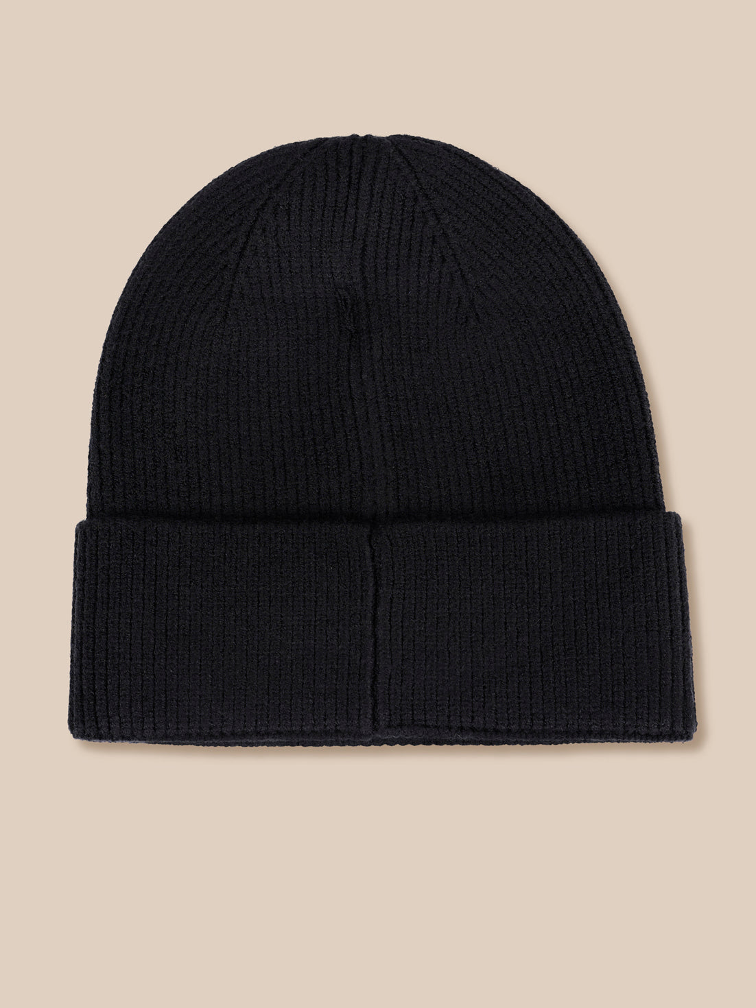 Unisex Rib Beanie - Black - Black
