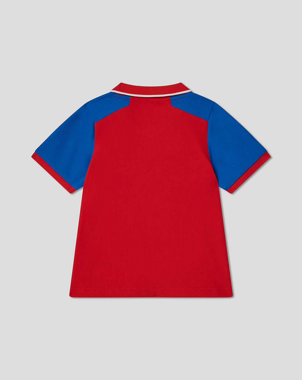 England Cricket Infant 26/27 Replica Short Sleeve Shirt - Red