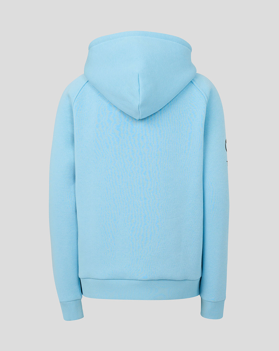 Light blue hoodie on a light gray background