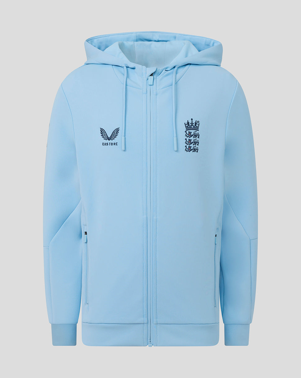 England Cricket Junior 26/27 Off Pitch Full Zip Hoodie - Blue
