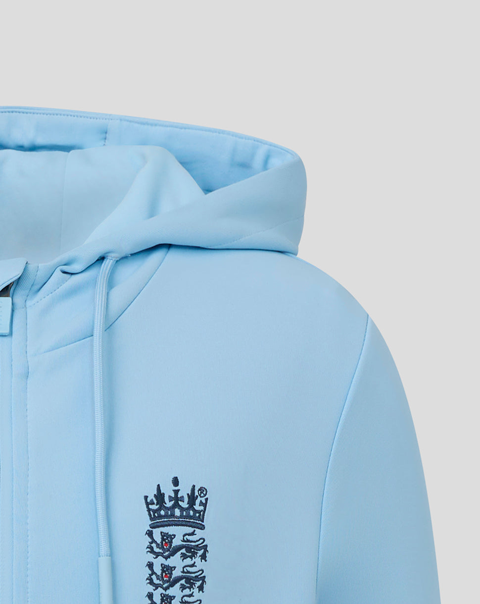 England Cricket Junior 26/27 Off Pitch Full Zip Hoodie - Blue