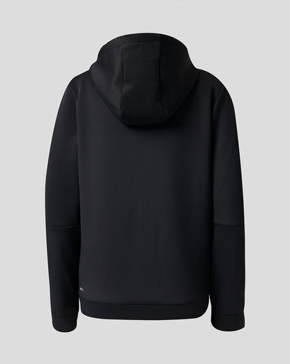 Black hoodie on a light gray background