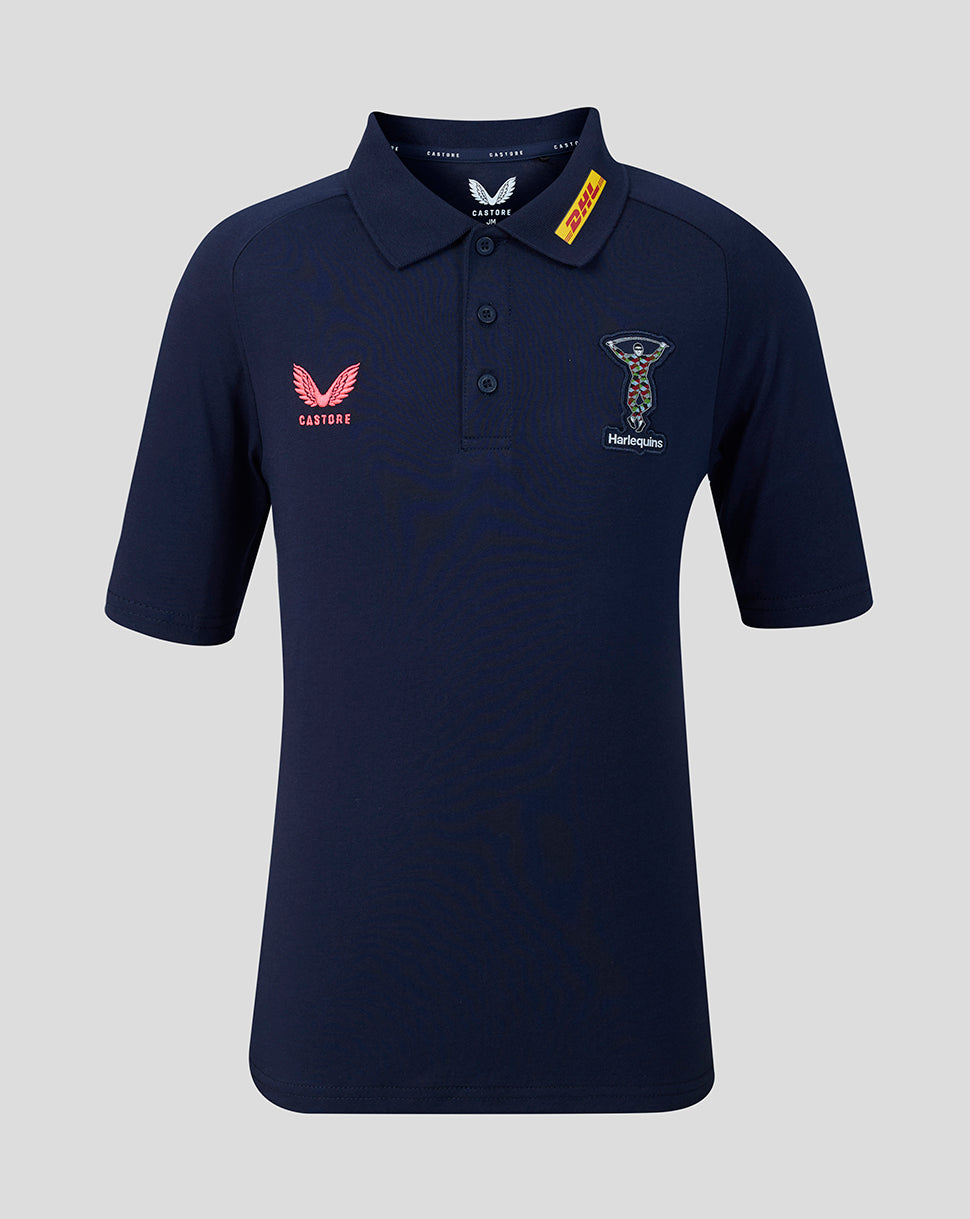 Harlequins Junior 2026/27 Travel Polo - Navy