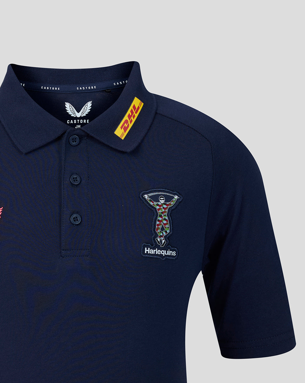 Harlequins Junior 2026/27 Travel Polo - Navy