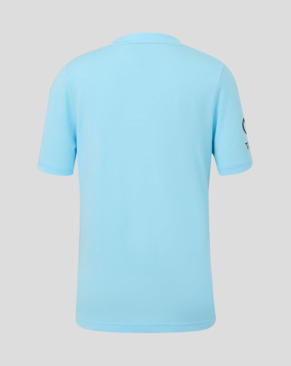Light blue t-shirt on a light gray background