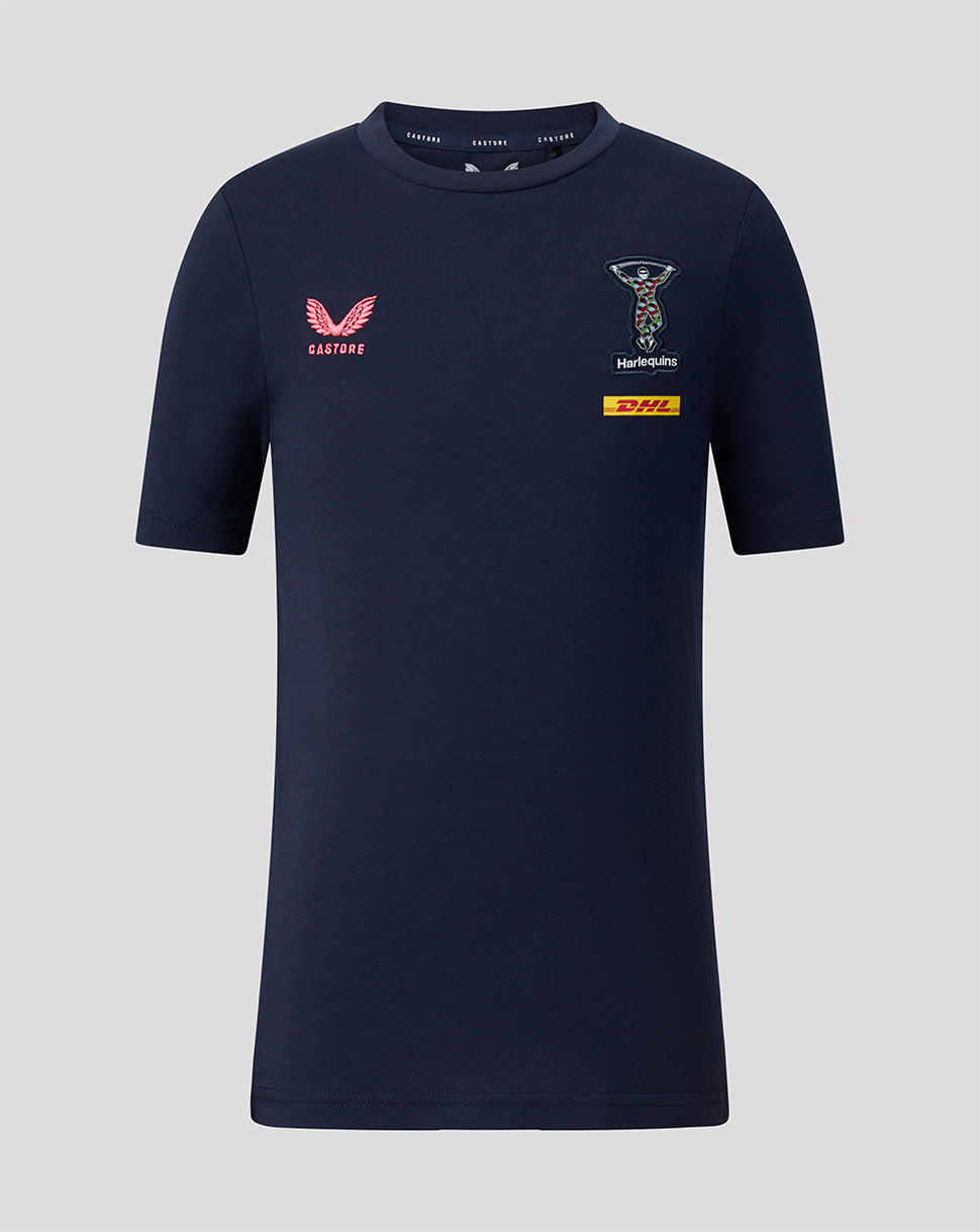 Harlequins Junior 2026/27 Travel T-Shirt - Navy