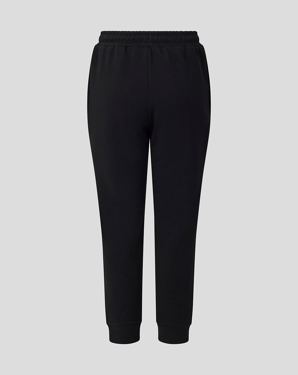 Black sweatpants on a light gray background