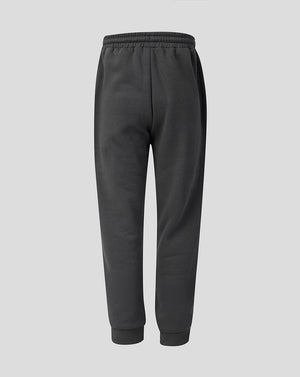 Dark grey FC Utrecht Adapt junior travel fleece pants with an elastic waistband and ribbed cuffs and side pockets