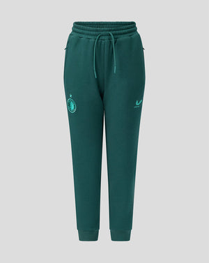 Junior green Feyenoord Travel joggers with drawstring waist and crest on the left leg