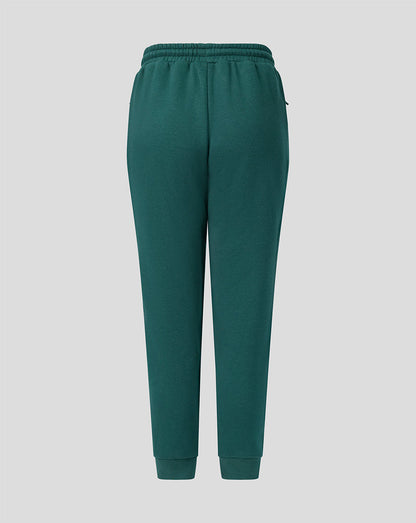 Pantalones deportivos verdes para junior Feyenoord Travel con cintura elástica y puños, vista trasera