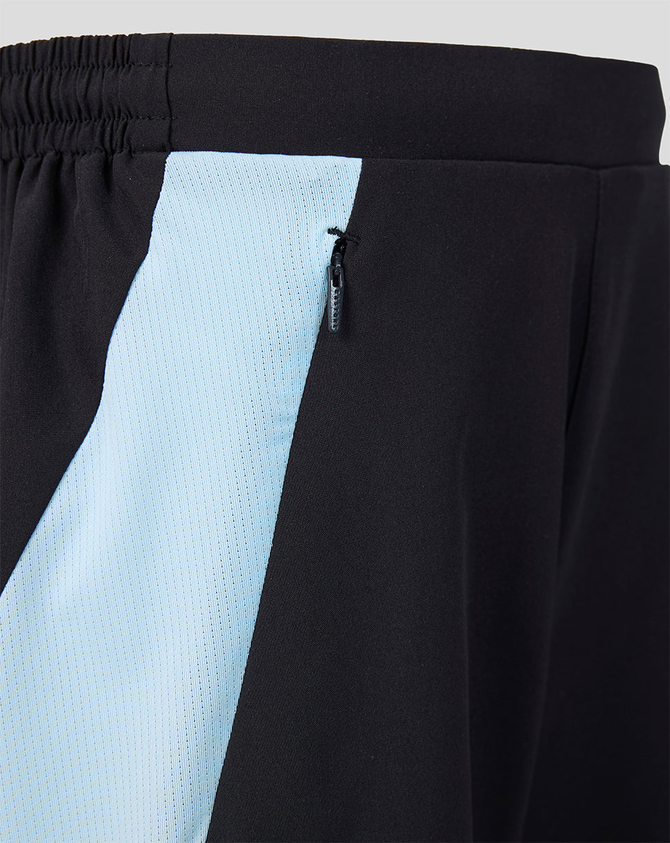 Feyenoord training shorts in dark fabric with a light blue side panel and a zip pocket