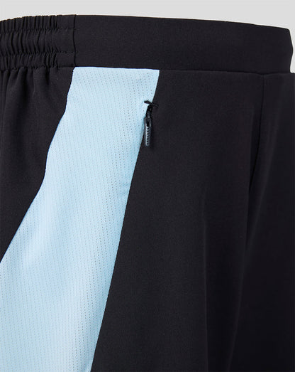 Feyenoord training shorts in dark fabric with a light blue side panel and a zip pocket