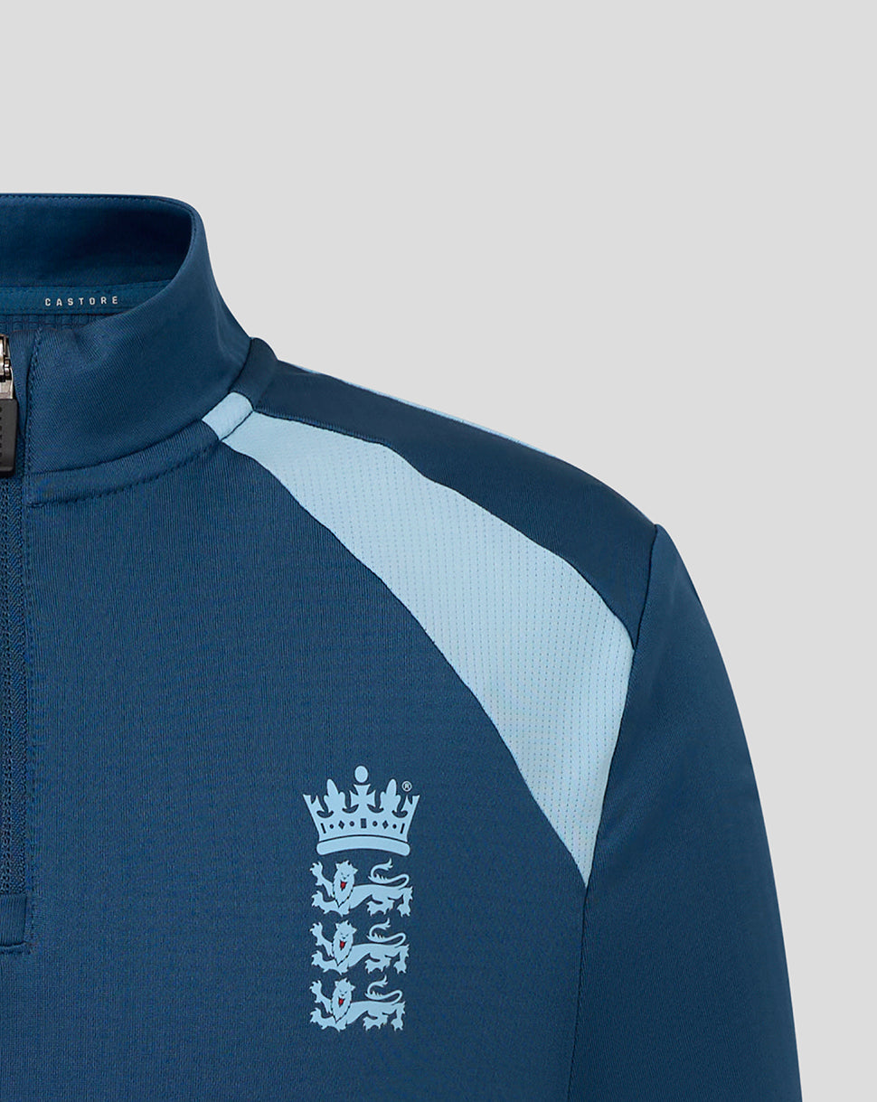 England Cricket Junior 26/27 Training Midlayer Top - Blue