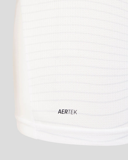 White shirt with 'AERTEK' branding on a light gray background
