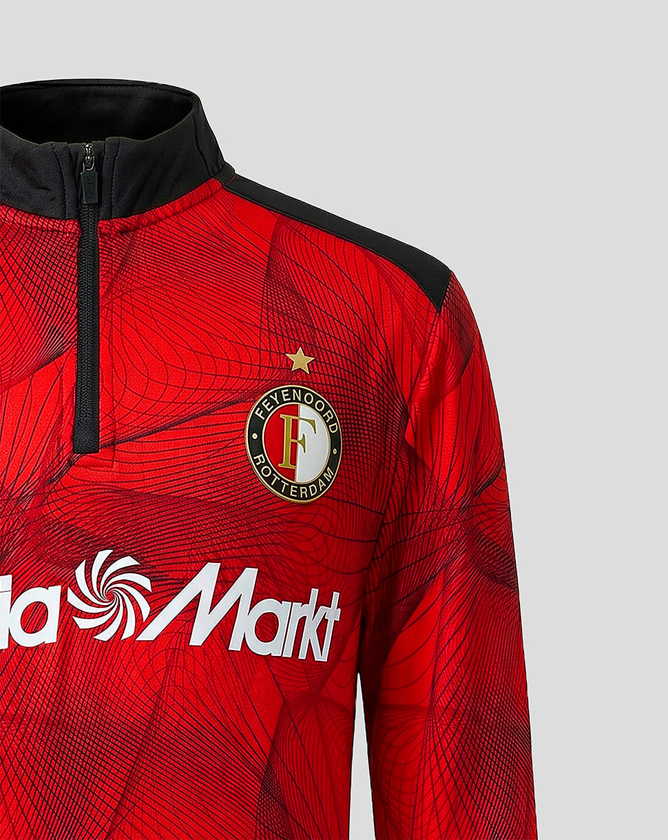 Feyenoord Junior 2026-2027 Home Matchday Midlayer - Red/Black