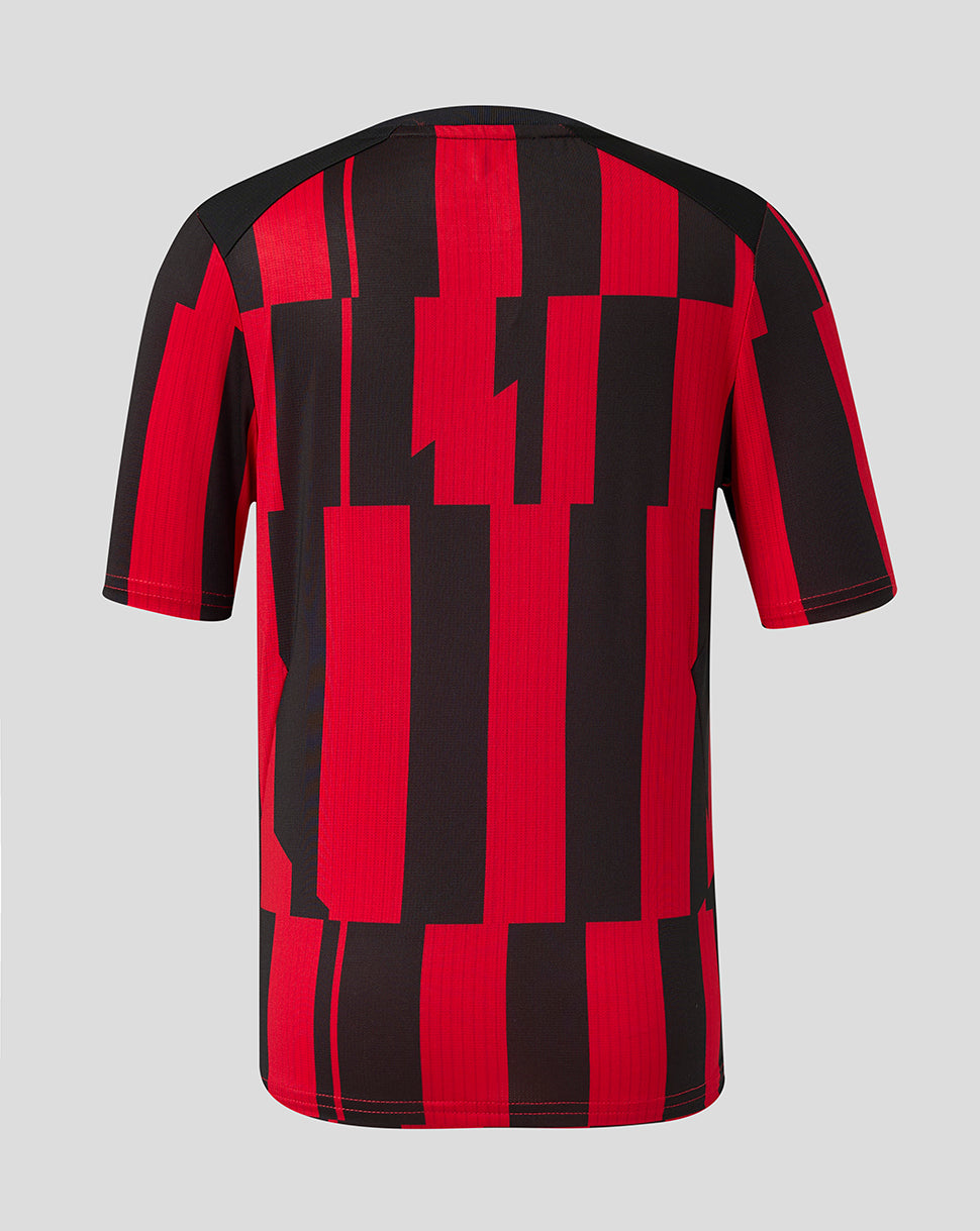 Back view of Athletic Club Matchday shirt featuring bold red and black geometric pattern.