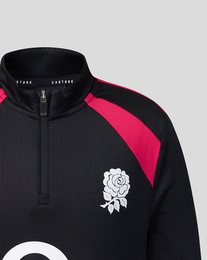 Black and red sports jacket with a rose emblem on a gray background