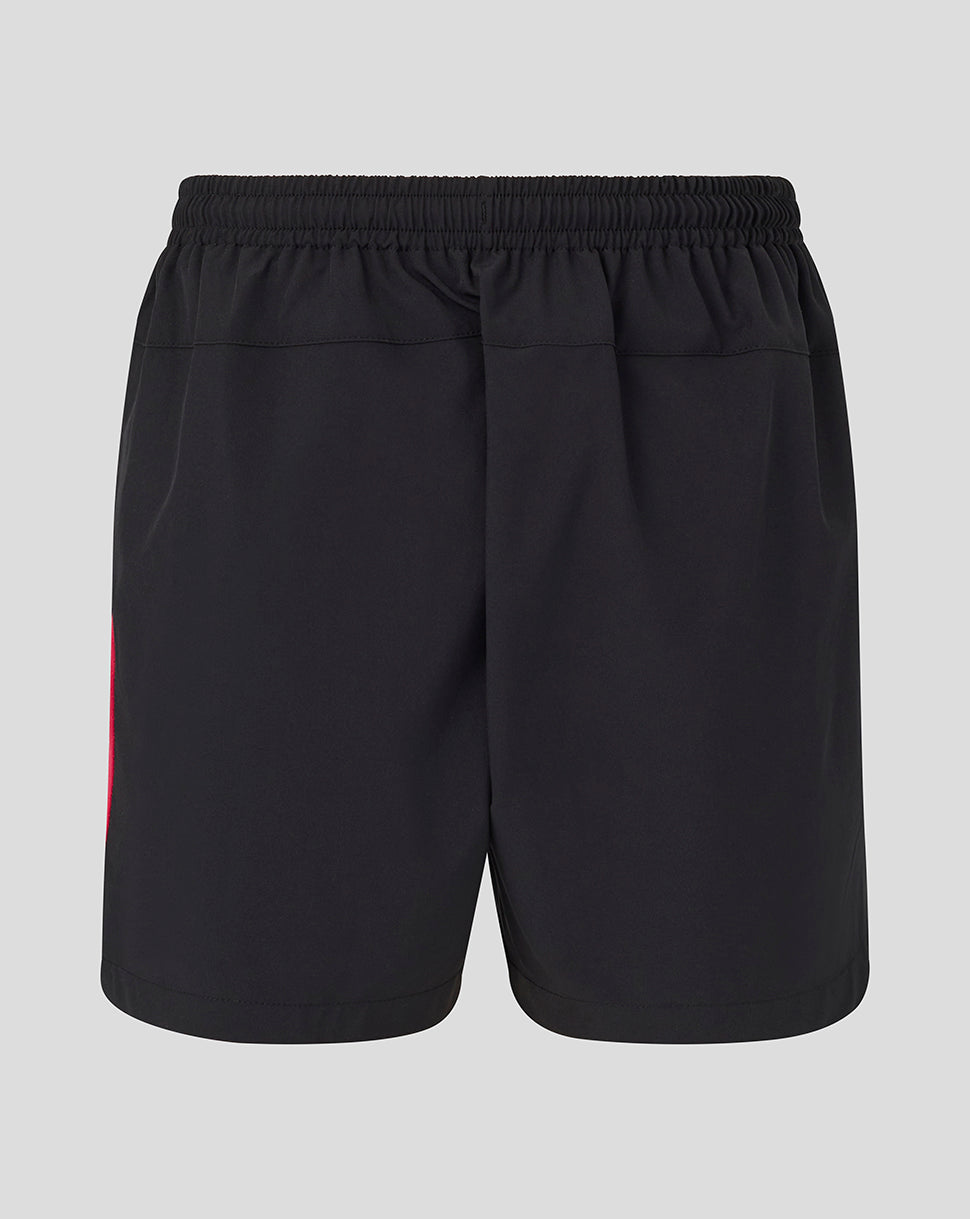 Black shorts on a light gray background