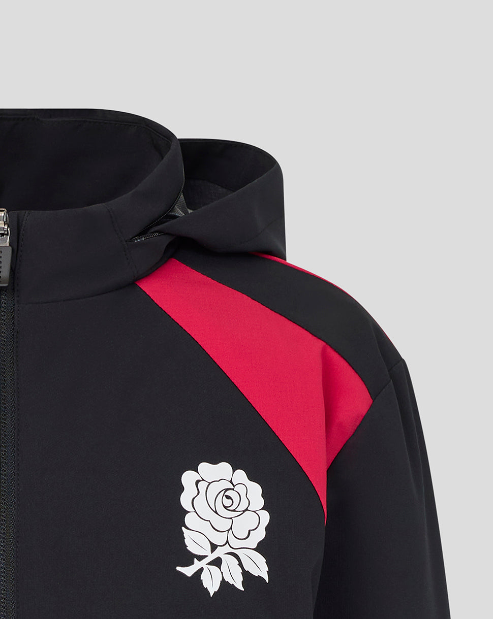 England Rugby Juniors 26/27 Training Packable Hood Shower Jacket - Black - Black