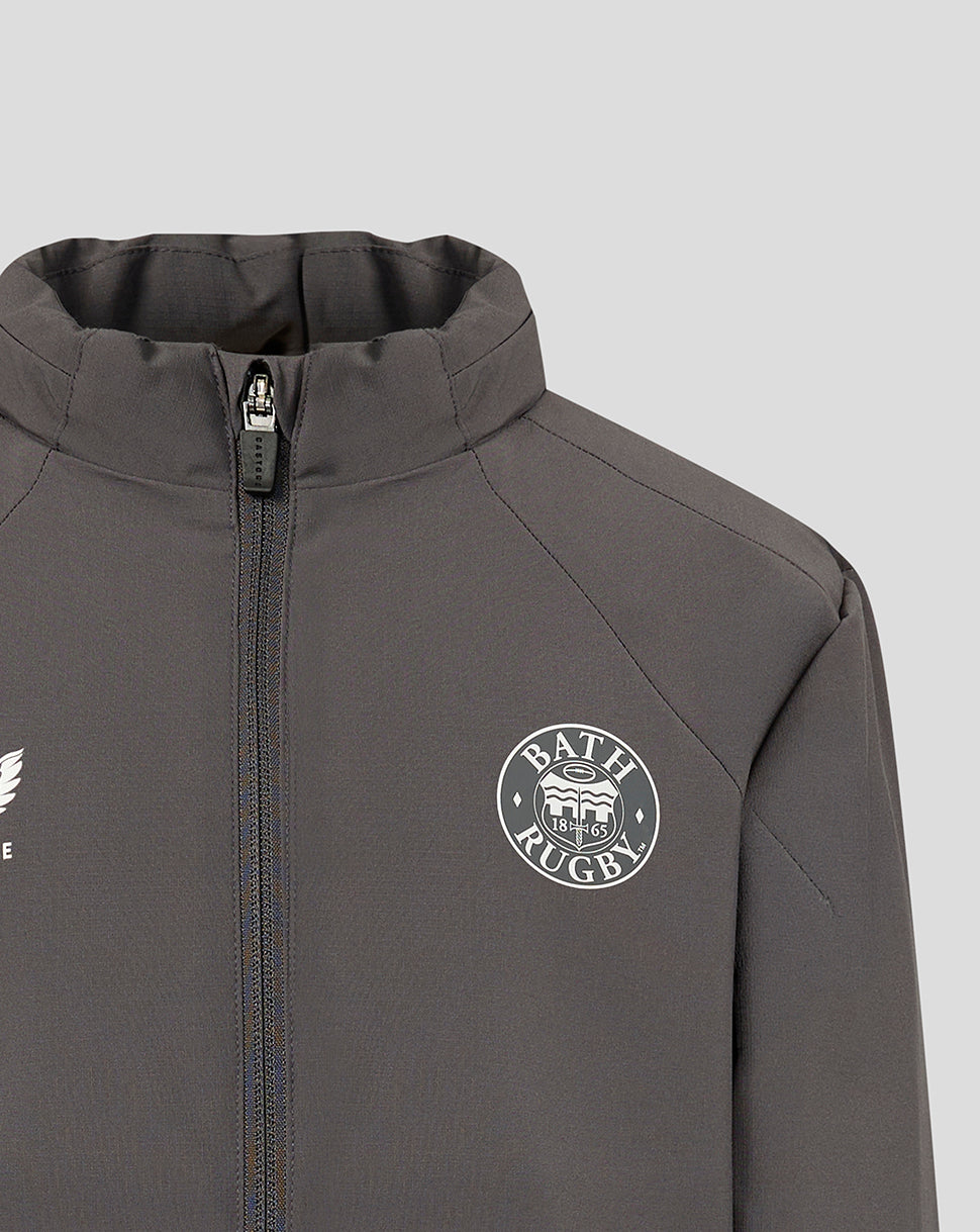 Bath Rugby Junior 2026/27 Training Packable Hood Shower Jacket - Gunmetal