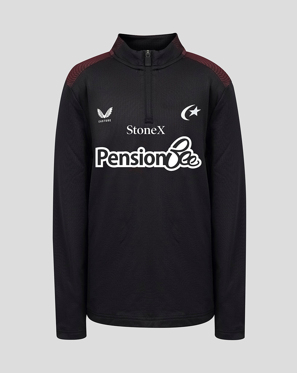 Saracens Junior 2026/27 Matchday Quarter Zip Top - Black