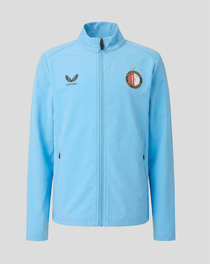 Feyenoord Junior away matchday jacket close-up in red with pattern details