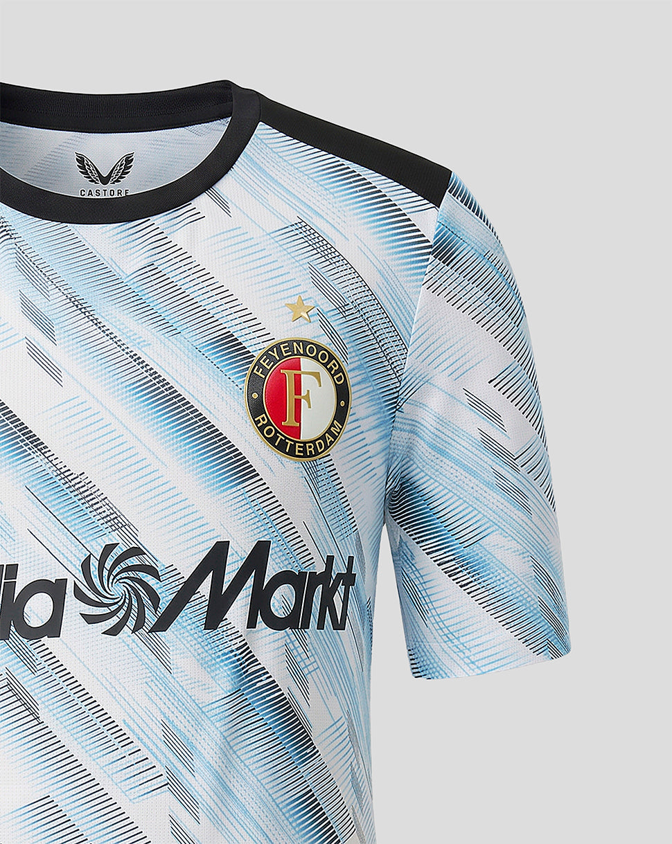 Camiseta visitante Feyenoord 2026-2027 Matchday junior - Blanco/Negro/Alaskan Blue