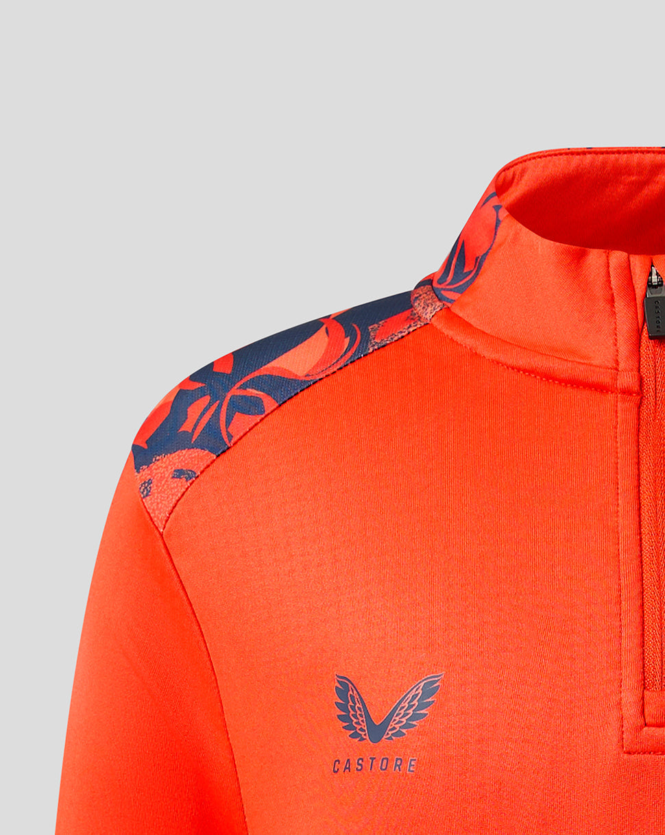 Feyenoord Junior 2026-2027 Ausweich Matchday Midlayer - Cherry Tomato/Mood Indigo