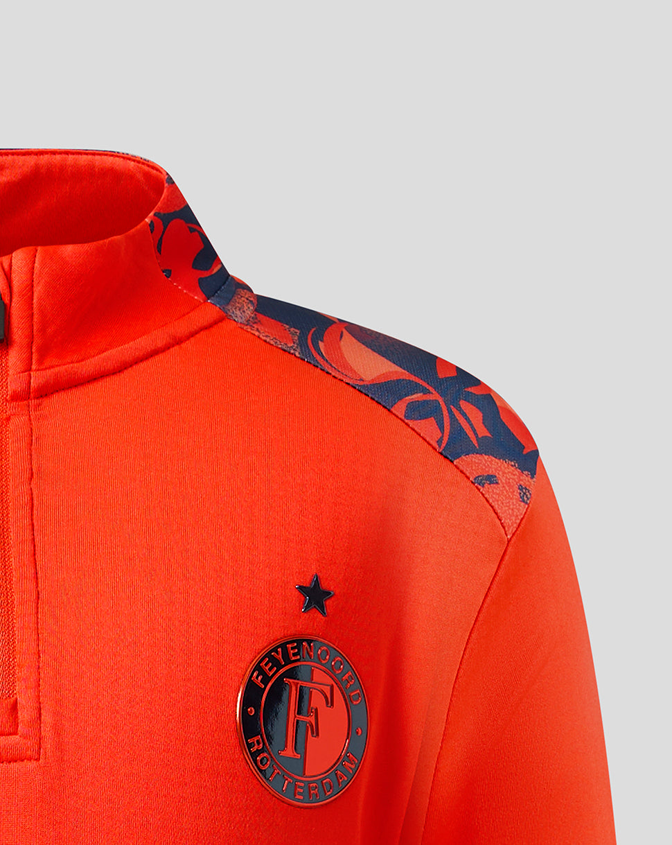 Feyenoord Junior 2026-2027 Ausweich Matchday Midlayer - Cherry Tomato/Mood Indigo