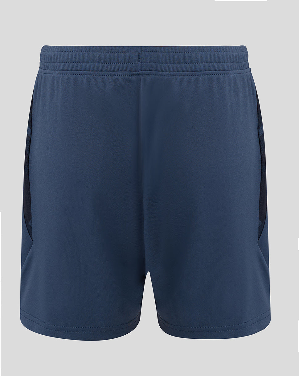 Back view of navy Feyenoord Derde Short junior showing elastic waistband