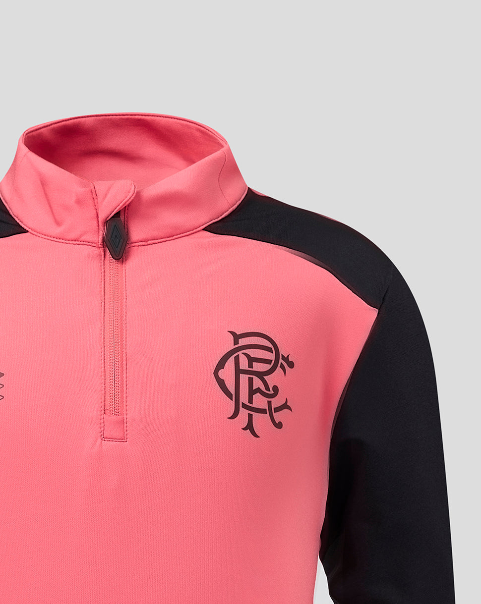 Rangers Junior 26/27 Pro Training Quarter Zip - Coral - Coral