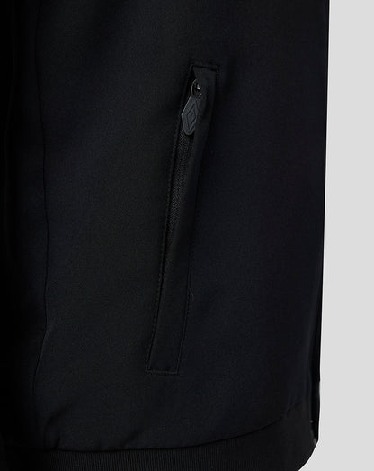 Rangers Matchday black walk out jacket on a grey background