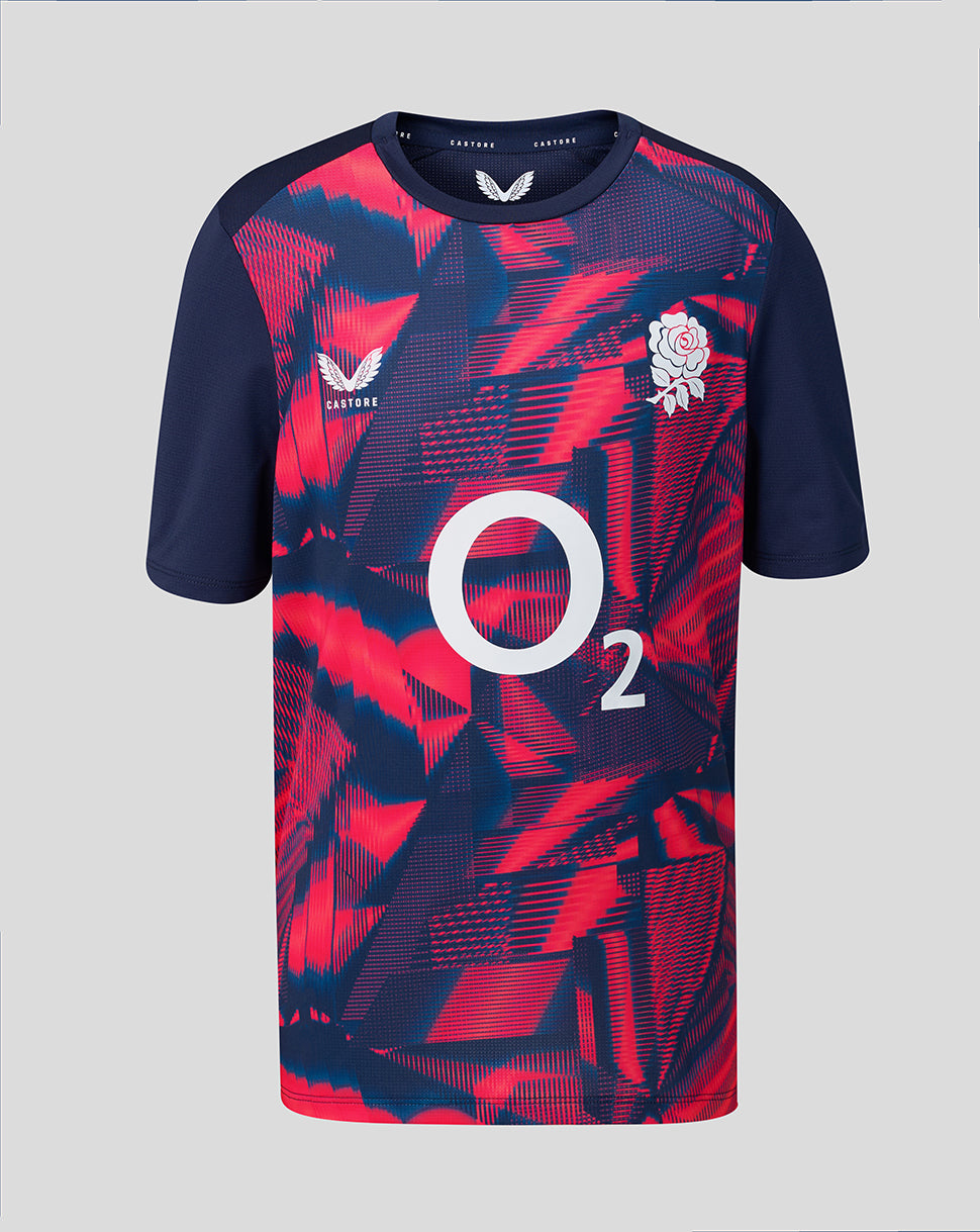 England Rugby Juniors 26/27 Pre Match Short Sleeve Shirt - Peacoat - Peacoat