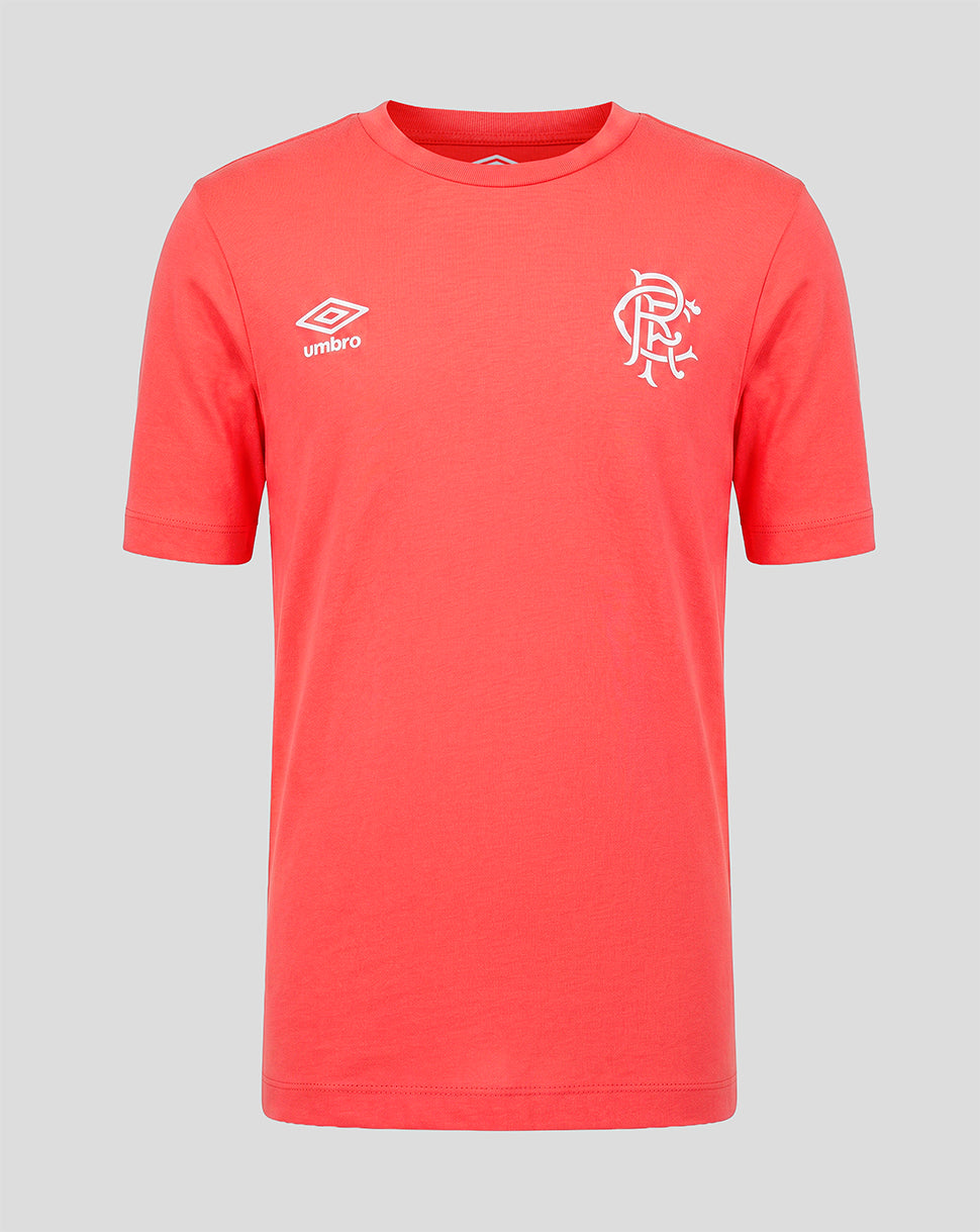 Rangers FC Junior 2026/27 Presentation T-Shirt - Coral - Coral