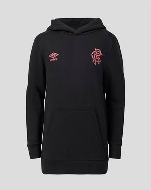 Black hoodie with Umbro logo on a gray background